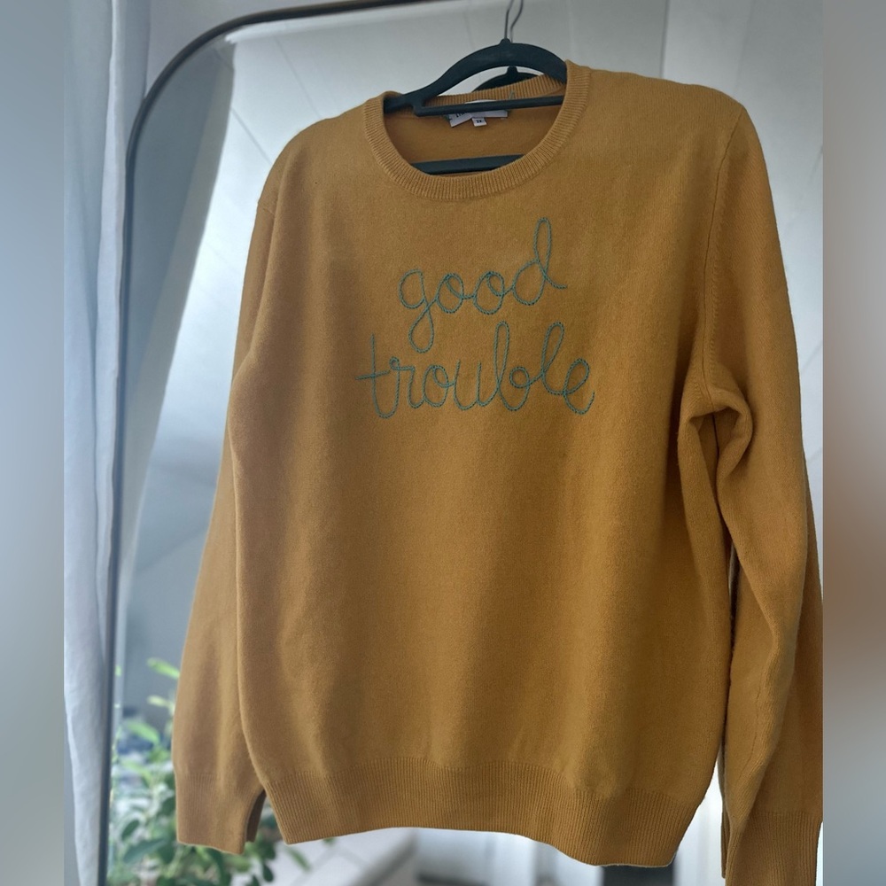 Lingua Franca Good Trouble Cashmere Sweater